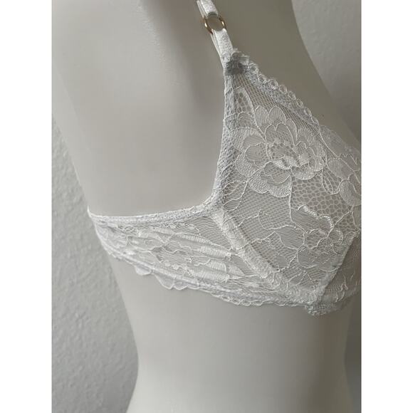 Gooseberry Bra Floral Lace Lingerie Intimates Tanga White - Picture 5 of 10